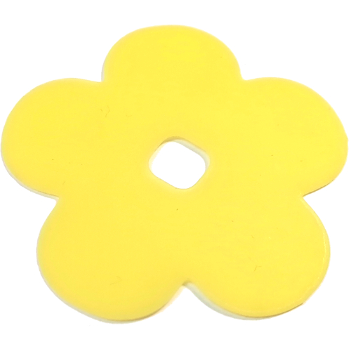 Clikits Icon Accent, Flower 5 3/4 × 5 3/4, 5 Petals Transparent-Gelb
