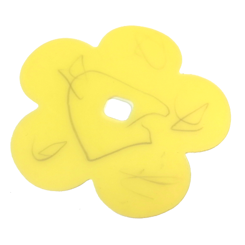 Clikits Icon Accent, Flower 7 1/2 × 7 1/2, 5 Petals Transparent-Gelb