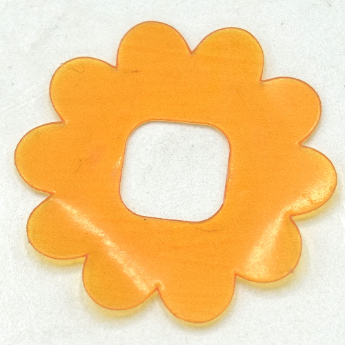 Clikits Icon Accent, Flower 2 3/4 × 2 3/4, 10 Petals Trans-Orange