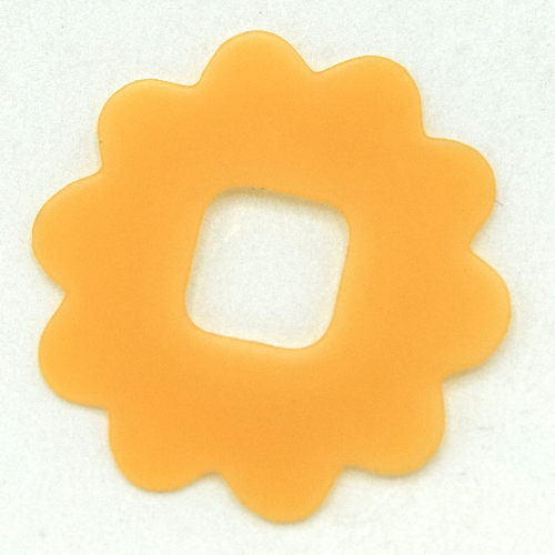 Clikits Icon Accent, Flower 2 3/4 × 2 3/4, 10 Petals Trans-Flame Yellowish Orange