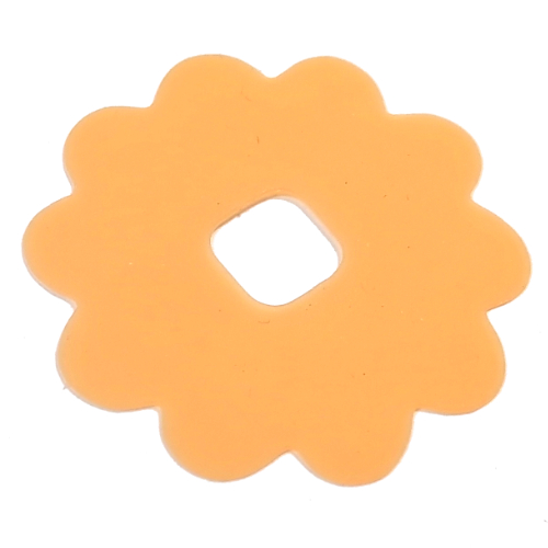 Clikits Icon Accent, Flower 4 1/8 × 4 1/8, 10 Petals Trans-Flame Yellowish Orange