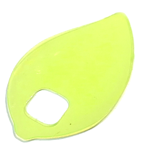 Clikits Icon Accent, Leaf 4 1/2 × 2 1/2 Trans-Light Bright Green