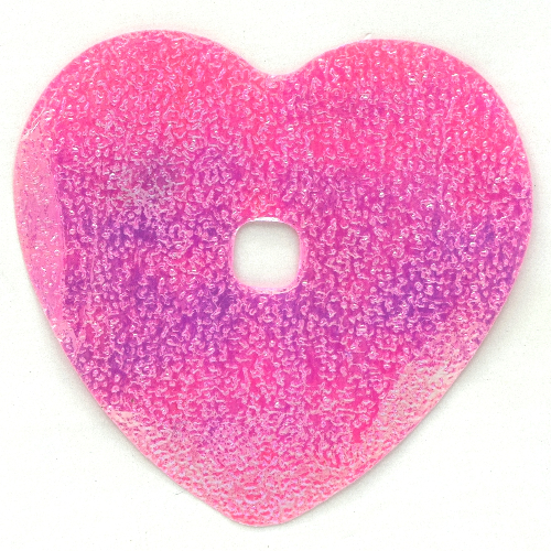 Clikits Icon Accent, Heart, Foil 6 3/4 × 6 3/4 with Textured Iridescent Surface Dunkelrosa
