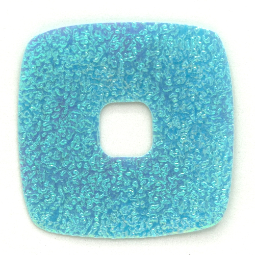 Clikits Icon Accent, Square 3 5/8 × 3 5/8 with Textured Surface Light Turquoise