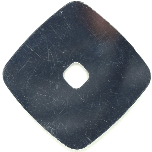 Clikits Icon Accent, Square 5 × 5 Chrome Silver