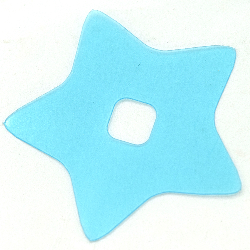 Clikits Icon Accent, Star 4 3/4 × 4 3/4 Transparent-Hellblau