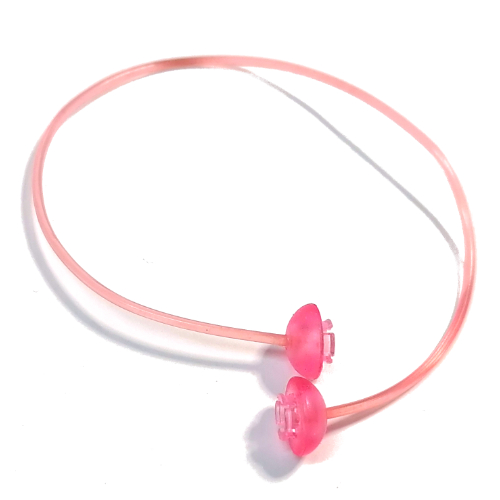 Clikits Cord, Jelly String, 170mm, with Same Colored Caps Trans-Dark Pink