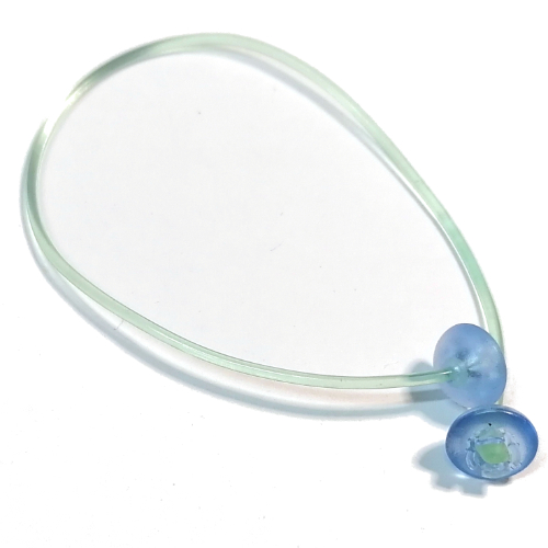Clikits Cord, Jelly String, 170mm, with Trans-Light Royal Blue Colored Caps Trans-Very Lt Blue