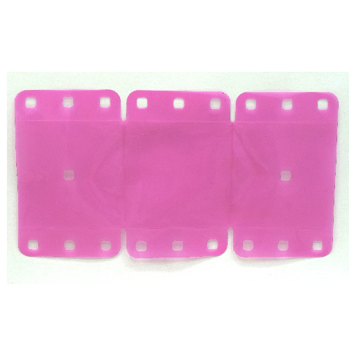 Clikits Rectangle 14 × 26 1/2 with Rounded Corners and 20 Holes [Tri-fold] in Transparent-Hellblau