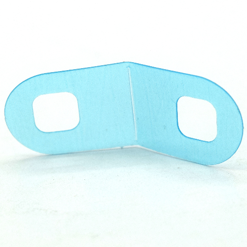 Clikits Rectangle 2 × 5 with Rounded Ends and 2 Holes Trans-Light Blue
