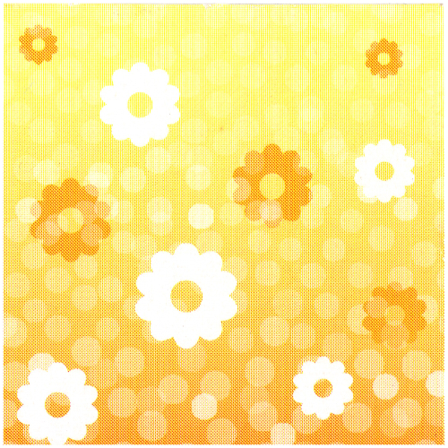 Clikits Insert 4 × 4 with Flowers Print Orange