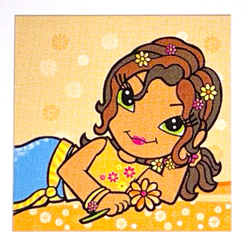 Clikits Insert 4 × 4 with 'Daisy' Holding a Daisy Print [No Color/Any Color]