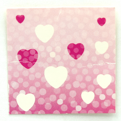 Clikits Insert 4 × 4 with Hearts on Pink Background Print [Keine Farbe/Beliebige Farbe]