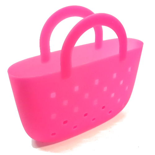 Clikits Tote, 29 × 23 × 7 with 23 Holes Trans-Dark Pink