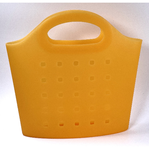 Clikits Tote, 22 × 25 × 6 with 25 Holes Trans-Flame Yellowish Orange