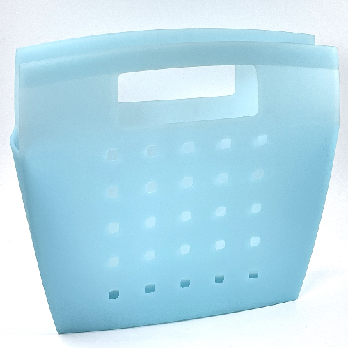 Clikits Tote, 25 × 23 × 7 with 25 Holes Trans-Very Lt Blue