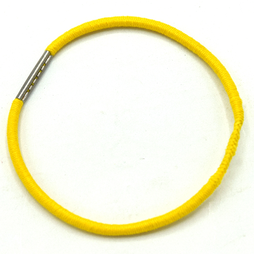 Clikits Cord, Elastic Loop 6 × 6 with 13mm Metal Band (Hair Band / Tie) Clikits Yellow