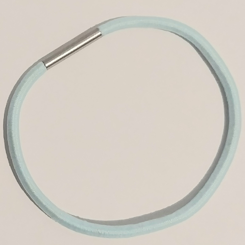 Clikits Cord, Elastic Loop 6 × 6 with 13mm Metal Band (Hair Band / Tie) Aqua