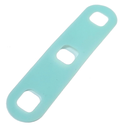 Clikits Connector, Strip 2 × 8 with Rounded Ends and 3 Holes [Rubber] Trans-Very Lt Blue