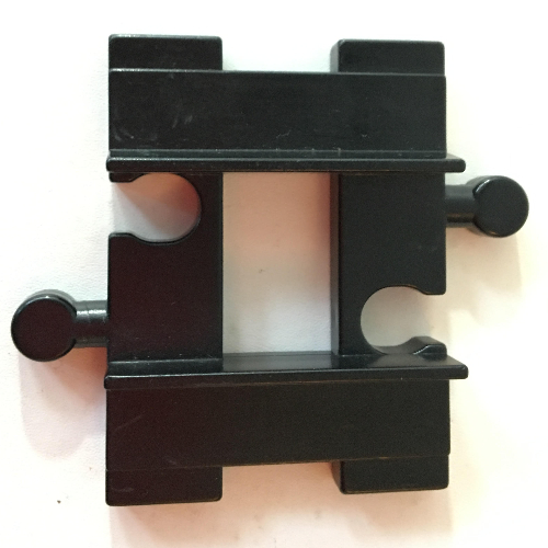 Duplo Train Track Straight 4 × 3 (Short) Black