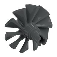 Jet Engine Fan with 10 Blades and Technic Pin Dunkelblaugrau
