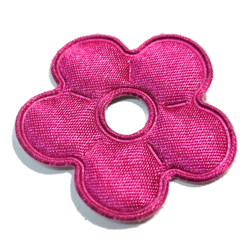 Clikits Icon Accent, Flower Puffy 5 × 5 with Aqua Back Dunkelrosa