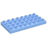 Duplo Plate 4 × 8 Bright Light Blue
