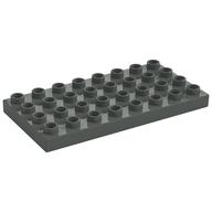 Duplo Plate 4 × 8 Dark Gray