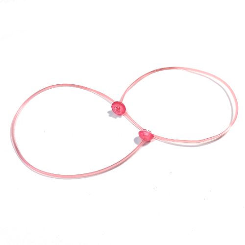 Clikits Cord, Jelly String, 375mm, with Same Colored Caps Trans-Light Purple
