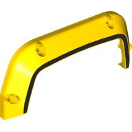 Technic Panel Car Mudguard 15 × 2 × 7 Yellow with Black Side Print Gelb