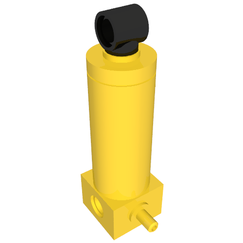 Pneumatic Cylinder with 1 Inlet Medium (48mm) Yellow
