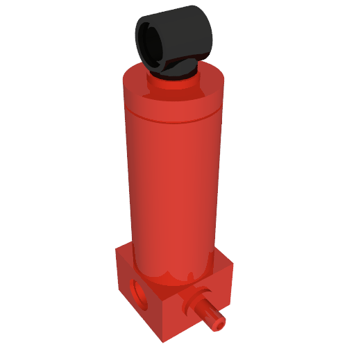 Pneumatic Cylinder with 1 Inlet Medium (48mm) Red