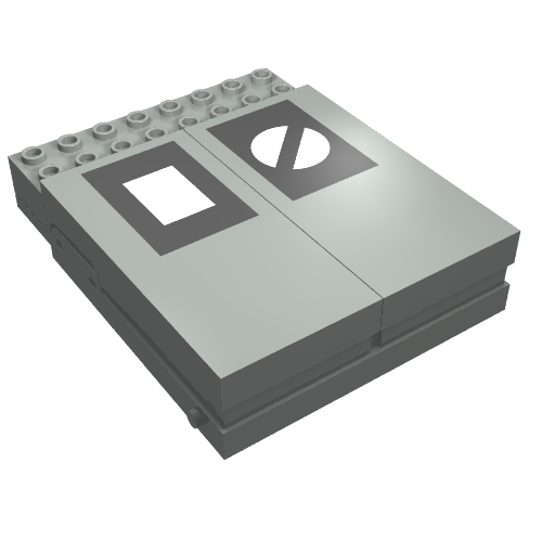 Control Unit, Train 12V, 8 × 10 with Train Point print Light Gray