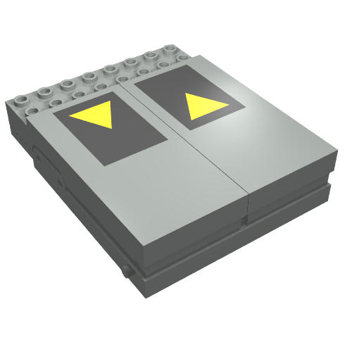 Control Unit, Train 12V, 8 × 10 with Train Decoupler print Hellgrau
