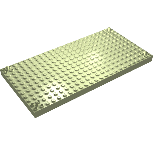 Brick Special 12 × 24 with 4 Corner Pegs Light Lime