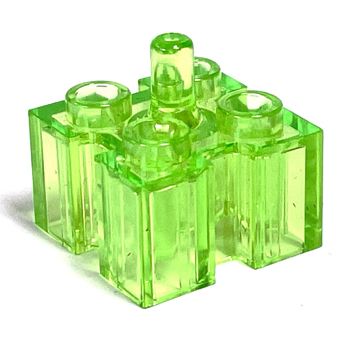 Stein speziell 2 × 2 mit Rillen und Zapfen oben