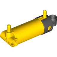 Pneumatic Cylinder with 2 Inlets and Rounded End Medium (48mm) Yellow