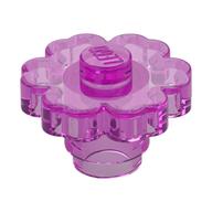 Plant, Flower 2 × 2 - Round [Open Stud] Trans-Dark Pink