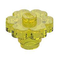 Pflanze, Blume 2 × 2 - rund [offen Noppe] Transparent-Gelb