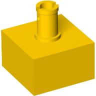Brick Special 2 × 2 No Studs, Top Pin Yellow