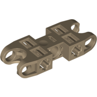Technic Axle and Pin Connector 2 × 5 with Two Ball Joint Sockets Dark Tan