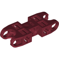 Technic Axle and Pin Connector 2 × 5 with Two Ball Joint Sockets Dark Red