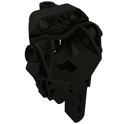 Large Figure Skeletal, Torso (Toa Metru) Black