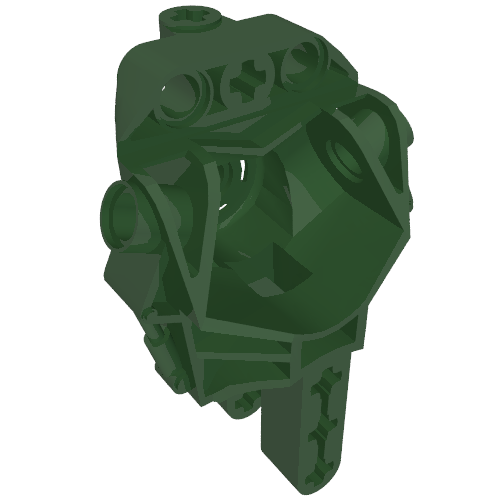 Large Figure Skeletal, Torso (Toa Metru) Dark Green