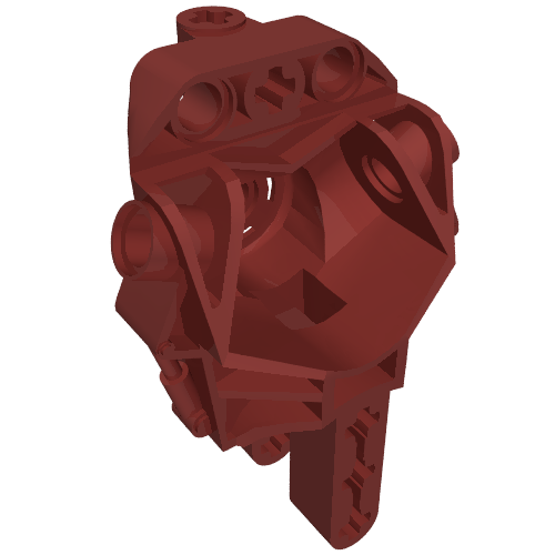 Large Figure Skeletal, Torso (Toa Metru) Dark Red
