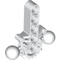 Large Figure Skeletal, Torso with Beam, 2 Ball Joints, and 7 Tooth Half Gear White