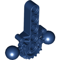 Large Figure Skeletal, Torso with Beam, 2 Ball Joints, and 7 Tooth Half Gear Dunkelblau