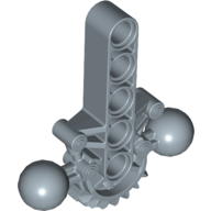 Large Figure Skeletal, Torso with Beam, 2 Ball Joints, and 7 Tooth Half Gear Sandblau