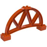 Duplo Frame / Girder / Support, Half Circle 2 × 14 × 6 Reddish Orange