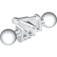 Large Figure Skeletal, Limb, with 2 Ball Joints, and Hole (Toa Metru) White